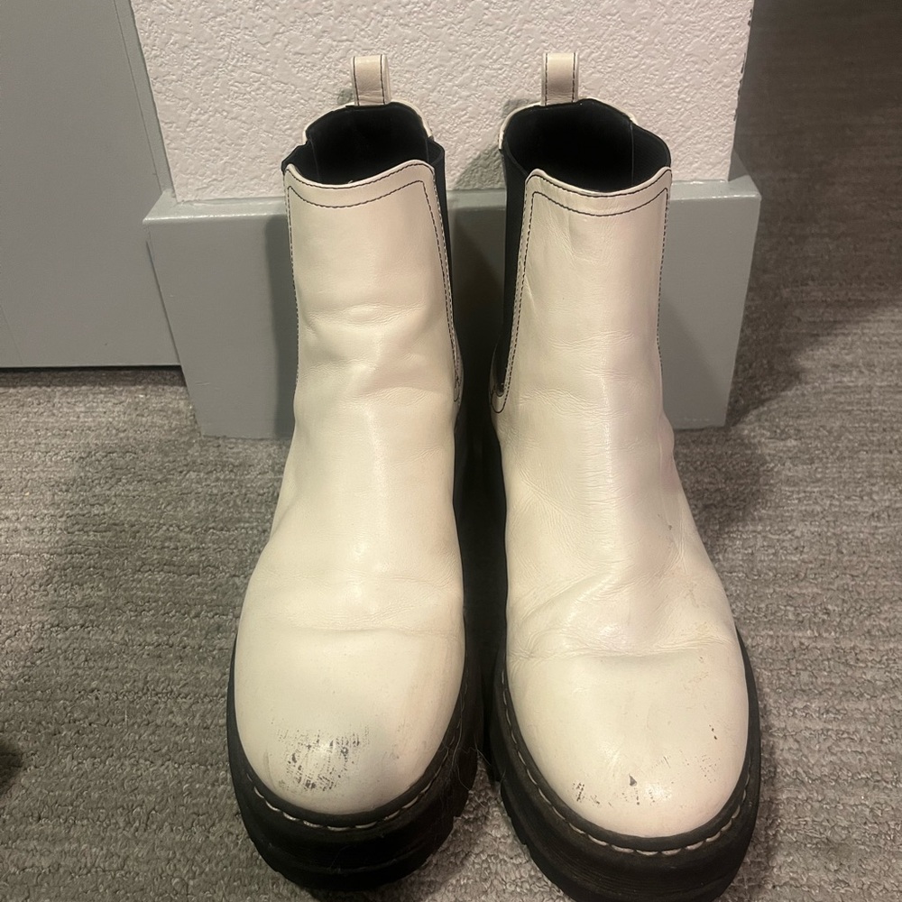 Marc Fisher Black Rugged Sole Boots